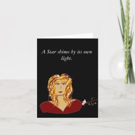 Een ster schijnt door zijn eigen lichte kaart w / 