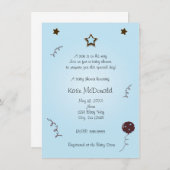 Een ster wordt geboren als baby shower of verjaard kaart (Voorkant / Achterkant)