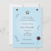 Een ster wordt geboren als baby shower of verjaard kaart (Voorkant)