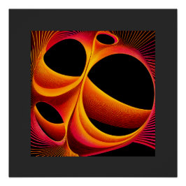 Een sterk gemanipuleerd Mandelbrot fractal vierkan Perfect Poster