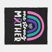 Eén sterke moeder, Paarse roze Blauwgroen schildkl Fleece Deken (Voorkant (Horizontaal))