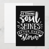 Een sterke ziel schijnt na wit save the date (Voorkant / Achterkant)