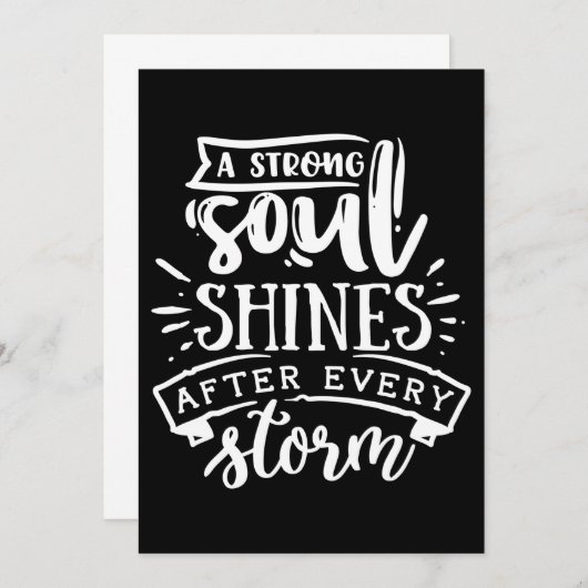 Een sterke ziel schijnt na wit save the date (Voorkant / Achterkant)