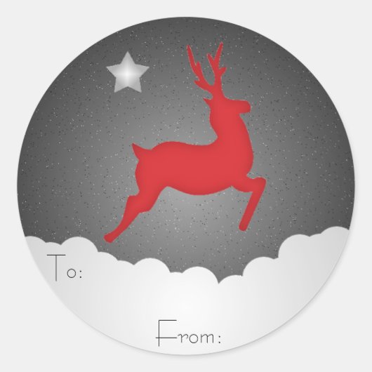 Een Sterrennacht cadeau-Label Ronde Sticker (Voorkant)