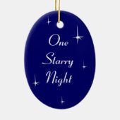Eén Sterrennacht Keramisch Ornament (Achterkant)