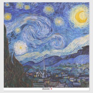 Een sterrennacht: Saint Remy door Vincent Van Gogh Sticker