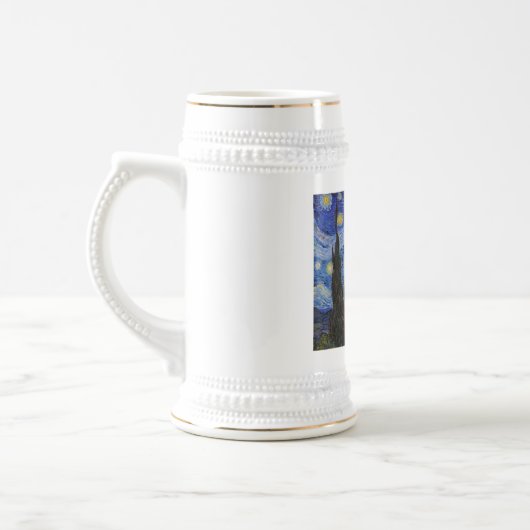 Een Sterrennacht: Saint Remy van Vincent van Gogh Bierpul (Links)