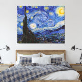 Een Sterrennacht: Saint Remy van Vincent van Gogh Canvas Afdruk (Insitu (Slaapkamer))