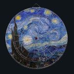 Een Sterrennacht: Saint Remy van Vincent van Gogh Dartbord<br><div class="desc">Het jaar is 1889. Vincent van Gogh is een patiënt in het Saint-Paul-de-Mausole asiel in Saint-Rémy-de-Provence, Frankrijk. Hij lijdt aan een psychische aandoening en zijn artsen hebben hem geadviseerd om binnen te blijven en niet te schilderen. Maar Van Gogh kan de drang tot creëer niet weerstaan en brengt zijn dagen...</div>