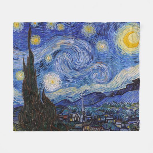 Een Sterrennacht: Saint Remy van Vincent van Gogh Fleece Deken (Voorkant (Horizontaal))