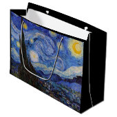 Een Sterrennacht: Saint Remy van Vincent van Gogh Groot Cadeauzakje (Voorkant Gekanteld)