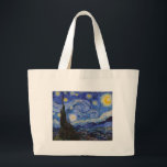 Een Sterrennacht: Saint Remy van Vincent van Gogh Grote Tote Bag<br><div class="desc">Het jaar is 1889. Vincent van Gogh is een patiënt in het Saint-Paul-de-Mausole asiel in Saint-Rémy-de-Provence, Frankrijk. Hij lijdt aan een psychische aandoening en zijn artsen hebben hem geadviseerd om binnen te blijven en niet te schilderen. Maar Van Gogh kan de drang tot creëer niet weerstaan en brengt zijn dagen...</div>