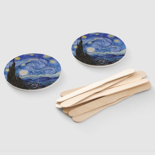 Een Sterrennacht: Saint Remy van Vincent van Gogh Handwaaier (Niet-gemonteerd)