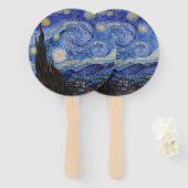 Een Sterrennacht: Saint Remy van Vincent van Gogh Handwaaier (Voorkant en achterkant)