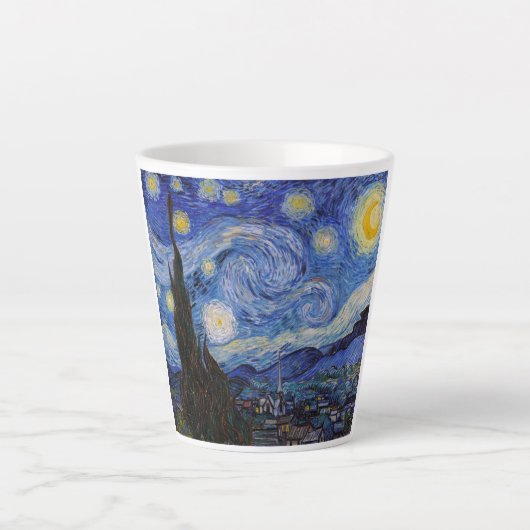 Een Sterrennacht: Saint Remy van Vincent van Gogh Latte Mok (Voorkant)