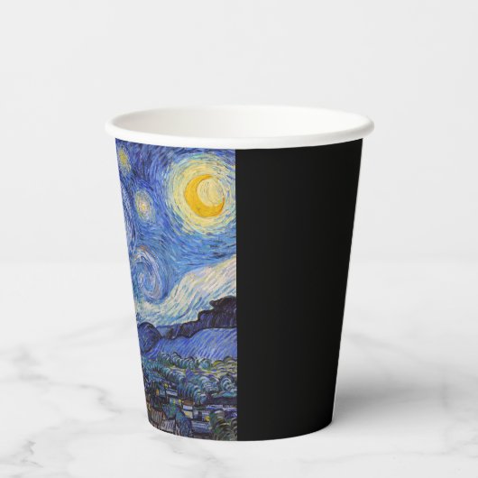 Een Sterrennacht: Saint Remy van Vincent van Gogh Papieren Bekers (Achterkant)