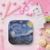 Een Sterrennacht: Saint Remy van Vincent van Gogh Papieren Bordje (Feest)