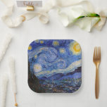 Een Sterrennacht: Saint Remy van Vincent van Gogh Papieren Bordje<br><div class="desc">Het jaar is 1889. Vincent van Gogh is een patiënt in het Saint-Paul-de-Mausole asiel in Saint-Rémy-de-Provence, Frankrijk. Hij lijdt aan een psychische aandoening en zijn artsen hebben hem geadviseerd om binnen te blijven en niet te schilderen. Maar Van Gogh kan de drang tot creëer niet weerstaan en brengt zijn dagen...</div>