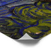 Een Sterrennacht: Saint Remy van Vincent van Gogh Poster (Hoek)