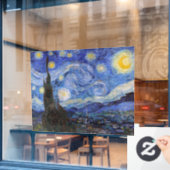 Een Sterrennacht: Saint Remy van Vincent van Gogh Raamsticker (Cafe Raam)
