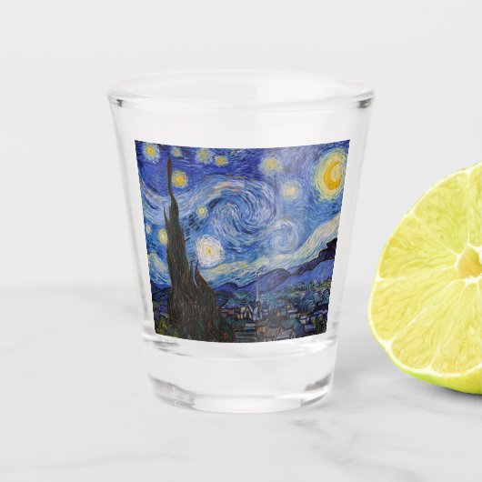 Een Sterrennacht: Saint Remy van Vincent van Gogh Shot Glas (Voorkant)