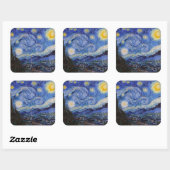 Een Sterrennacht: Saint Remy van Vincent van Gogh Vierkante Sticker (Vel)