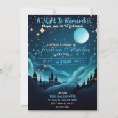 Een Sterrennacht Sweet 16 Uitnodiging (Voorkant)