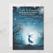 Een Sterrennacht Sweet 16 Uitnodiging (Voorkant)