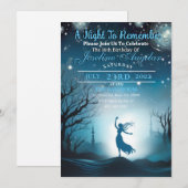 Een Sterrennacht Sweet 16 Uitnodiging (Voorkant / Achterkant)