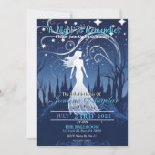 Een Sterrennacht Sweet 16 Uitnodiging (Voorkant)