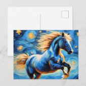 Een Sterrennacht Van Gogh Paard Briefkaart (Voorkant / Achterkant)