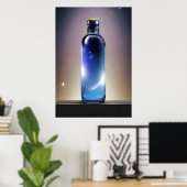 Een sterrenstelsel in een fles | AI Art Poster (Thuiskantoor)