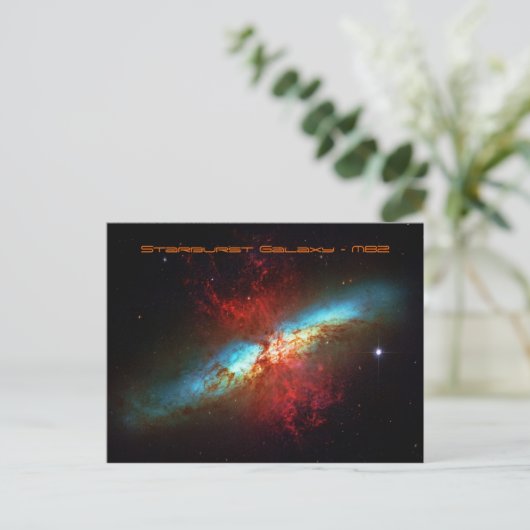 Een sterrenstelsel - Messier 82 (Cigar Galaxy) Briefkaart (Staand voorkant)