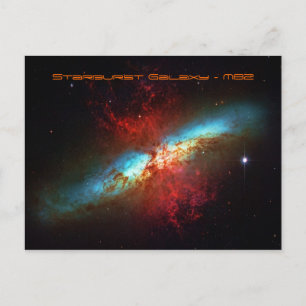 Een sterrenstelsel - Messier 82 (Cigar Galaxy) Briefkaart