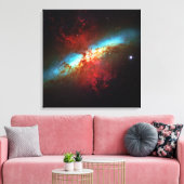 Een sterrenstelsel - Messier 82 (Cigar Galaxy) Canvas Afdruk (Insitu (Woonkamer))
