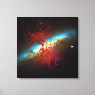Een sterrenstelsel - Messier 82 (Cigar Galaxy) Canvas Afdruk