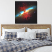 Een sterrenstelsel - Messier 82 (Cigar Galaxy) Canvas Afdruk (Insitu (Slaapkamer))