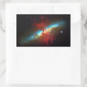 Een sterrenstelsel - Messier 82 (Cigar Galaxy) Rechthoekige Sticker (Tas)