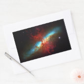 Een sterrenstelsel - Messier 82 (Cigar Galaxy) Rechthoekige Sticker (Envelop)
