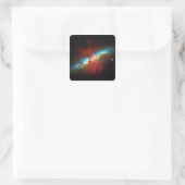 Een sterrenstelsel - Messier 82 (Cigar Galaxy) Vierkante Sticker (Tas)