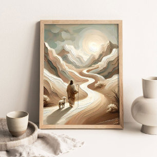 Een Sterrenwandeling, Moderne Christelijke Kunst, Poster