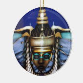 een stevige afrocentrieke keramisch ornament (Links)