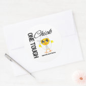 Eén stevige beenkanker ronde sticker (Envelop)