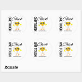 Eén stevige beenkanker ronde sticker (Vel)