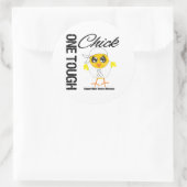 Eén stevige beenkanker ronde sticker (Tas)