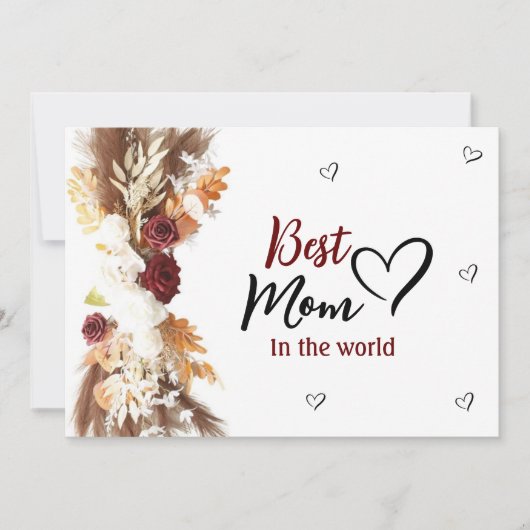 Een stevige beste moeder in de wereld kaart (Voorkant)