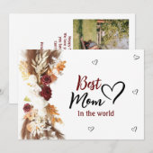 Een stevige beste moeder in de wereld kaart (Voorkant / Achterkant)