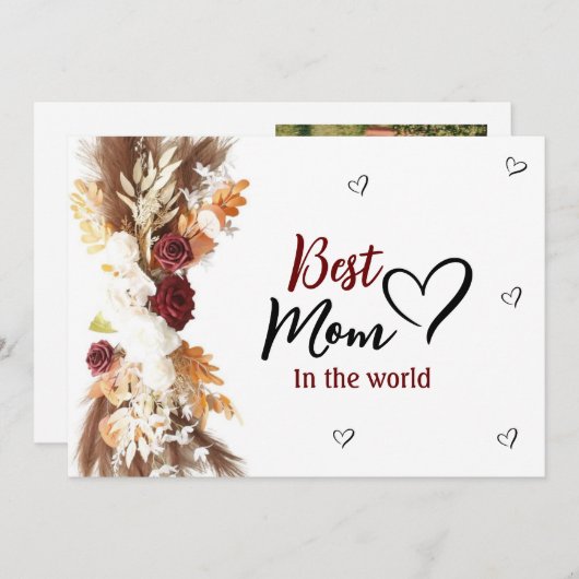 Een stevige beste moeder in de wereld kaart (Voorkant / Achterkant)