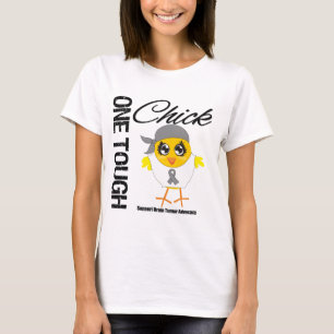 Eén stevige Chick Brain Tumor Warrior T-shirt
