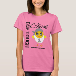 Eén stevige Chick Brain Tumor Warrior T-shirt